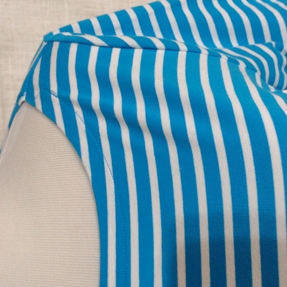 NWOT Lauren Ralph Lauren blue-striped boatneck top! - Picture 2 of 8